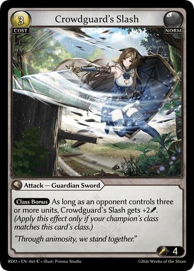 Crowdguard's Slash - 065 - Common - Radiant Origins