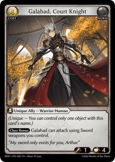 Galahad, Court Knight - 082 - Super Rare - Radiant Origins