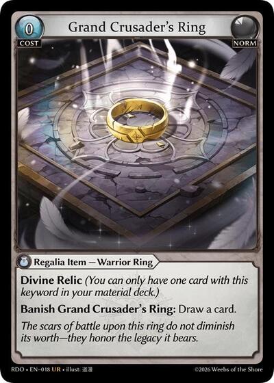 Grand Crusader's Ring - 018 - Ultra Rare - Radiant Origins