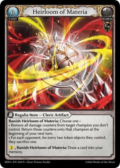 Heirloom of Materia - 020 - Rare - Radiant Origins