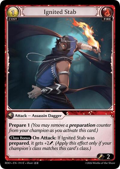Ignited Stab - 191 - Common - Radiant Origins
