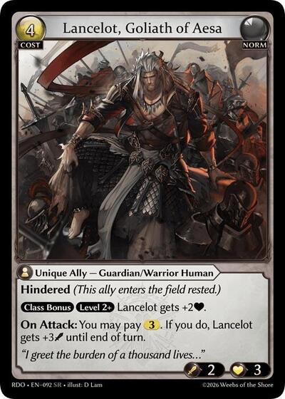 Lancelot, Goliath of Aesa - 092 - Super Rare - Radiant Origins