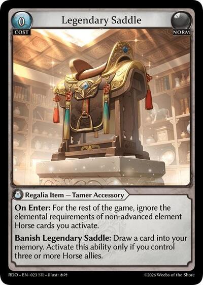Legendary Saddle - 023 - Super Rare - Radiant Origins