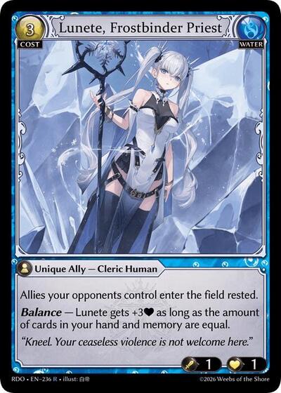 Lunete, Frostbinder Priest - 236 - Rare - Radiant Origins