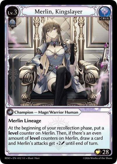 Merlin, Kingslayer - 012 - Super Rare - Radiant Origins