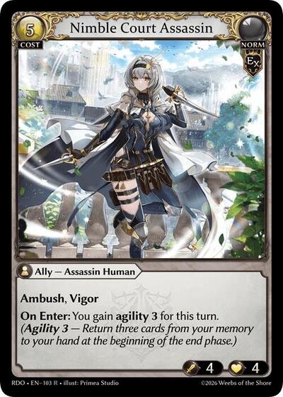 Nimble Court Assassin - 103 - Rare - Radiant Origins