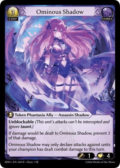 Ominous Shadow - 403 - Common - Radiant Origins