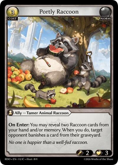 Portly Raccoon - 112 - Common - Radiant Origins