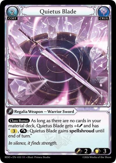 Quietus Blade - 033 - Super Rare - Radiant Origins
