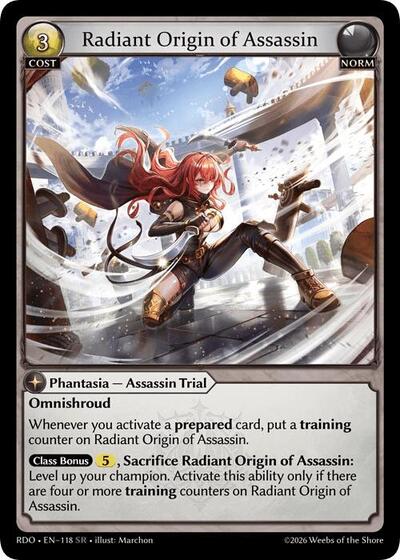 Radiant Origin of Assassin - 118 - Super Rare - Radiant Origins