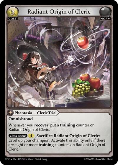 Radiant Origin of Cleric - 119 - Super Rare - Radiant Origins
