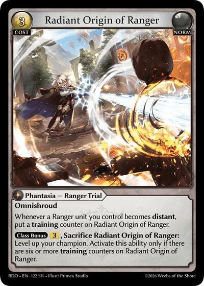 Radiant Origin of Ranger - 122 - Super Rare - Radiant Origins