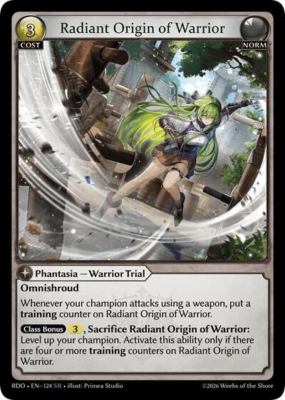 Radiant Origin of Warrior - 124 - Super Rare - Radiant Origins