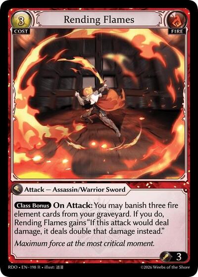 Rending Flames - 198 - Rare - Radiant Origins