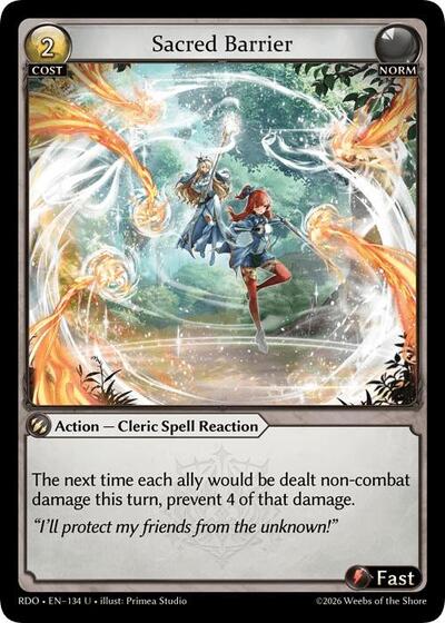 Sacred Barrier - 134 - Uncommon - Radiant Origins