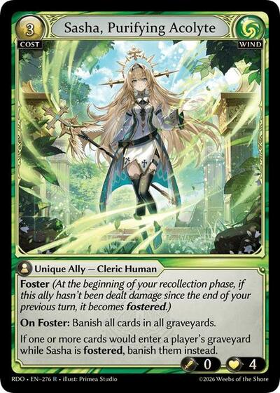 Sasha, Purifying Acolyte - 276 - Rare - Radiant Origins