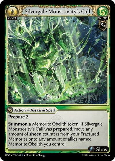 Silvergale Monstrosity's Call - 281 - Rare - Radiant Origins