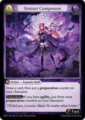 Sinister Composure - 406 - Rare - Radiant Origins