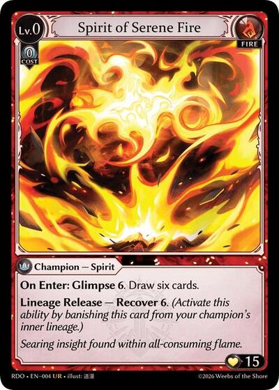 Spirit of Serene Fire - 004 - Ultra Rare - Radiant Origins