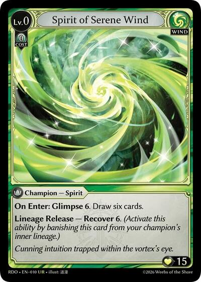 Spirit of Serene Wind - 010 - Ultra Rare - Radiant Origins