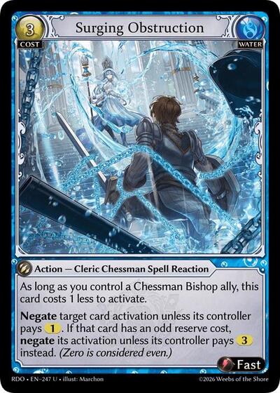 Surging Obstruction - 247 - Uncommon - Radiant Origins