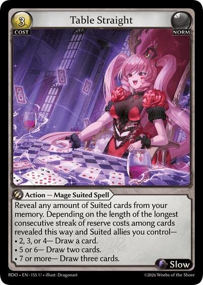 Table Straight - 155 - Uncommon - Radiant Origins