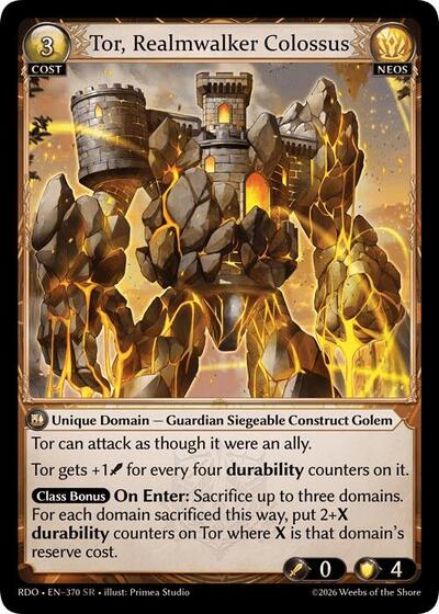 Tor, Realmwalker Colossus - 370 - Super Rare - Radiant Origins