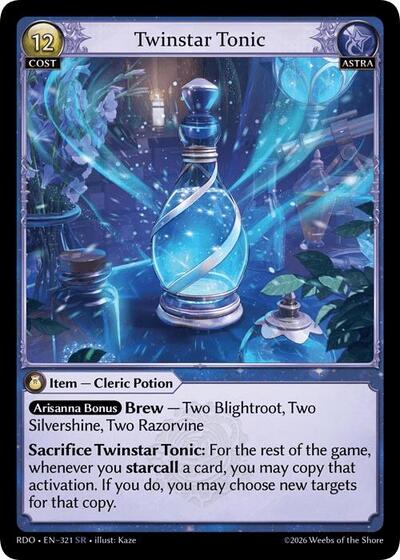 Twinstar Tonic - 321 - Super Rare - Radiant Origins