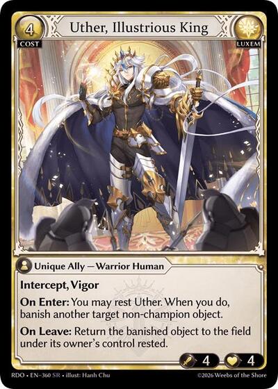 Uther, Illustrious King - 360 - Super Rare - Radiant Origins
