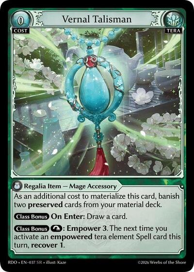 Vernal Talisman - 037 - Super Rare - Radiant Origins