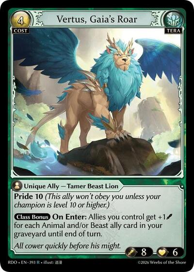 Vertus, Gaia's Roar - 393 - Rare - Radiant Origins