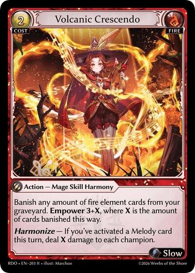 Volcanic Crescendo - 203 - Rare - Radiant Origins