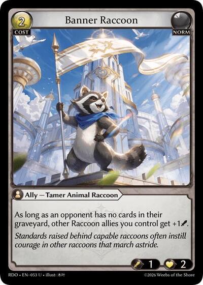 Banner Raccoon (Curio Foil) - 053 - Uncommon - Radiant Origins