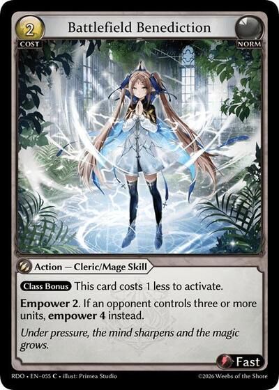 Battlefield Benediction (Curio Foil) - 055 - Common - Radiant Origins
