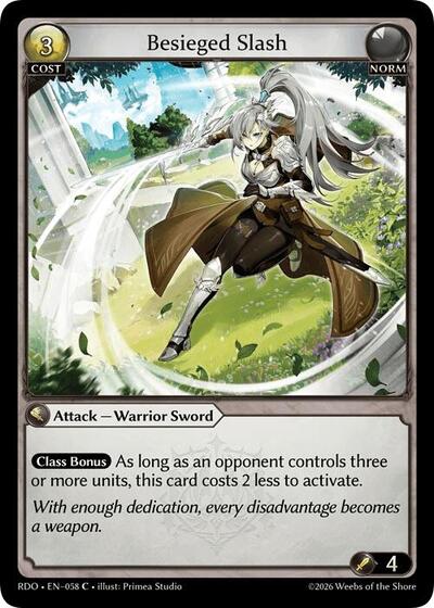 Besieged Slash (Curio Foil) - 058 - Common - Radiant Origins