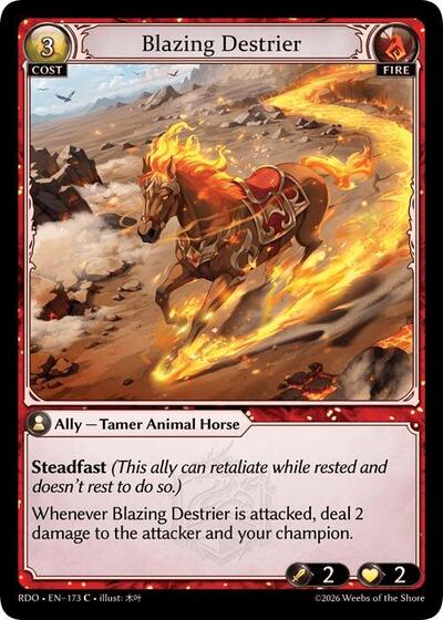 Blazing Destrier (Curio Foil) - 173 - Common - Radiant Origins