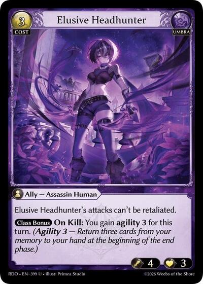 Elusive Headhunter (Curio Foil) - 399 - Uncommon - Radiant Origins