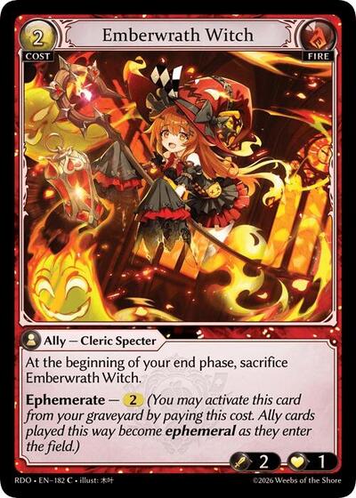 Emberwrath Witch (Curio Foil) - 182 - Common - Radiant Origins