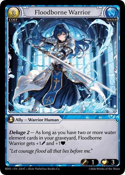 Floodborne Warrior (Curio Foil) - 220 - Common - Radiant Origins