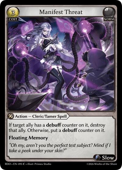 Manifest Threat (Curio Foil) - 095 - Common - Radiant Origins