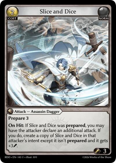 Slice and Dice (Curio Foil) - 145 - Uncommon - Radiant Origins