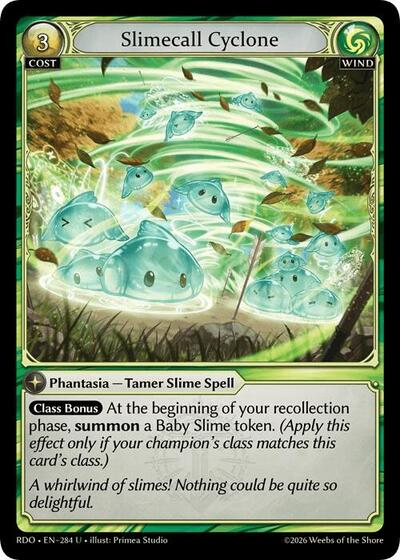 Slimecall Cyclone (Curio Foil) - 284 - Uncommon - Radiant Origins