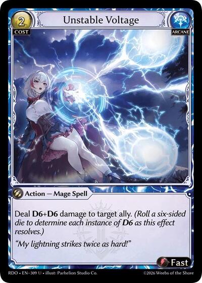 Unstable Voltage (Curio Foil) - 309 - Uncommon - Radiant Origins