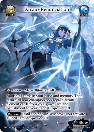 Arcane Renunciation - 299 - Ultra Rare - Radiant Origins