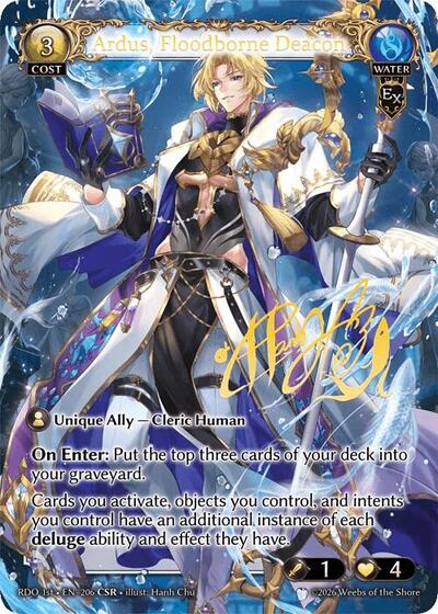 Ardus, Floodborne Deacon - 206 - Collector Super Rare - Radiant Origins
