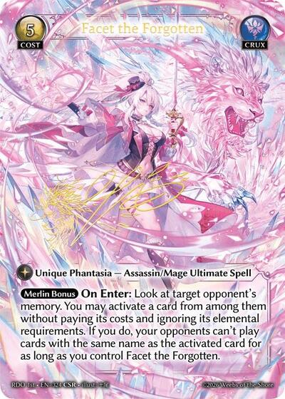 Facet the Forgotten - 324 - Collector Super Rare - Radiant Origins