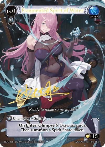 Fragmented Spirit of Water (005B) - 005B - Collector Super Rare - Radiant Origins