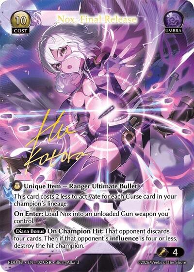 Nox, Final Release - 402 - Collector Super Rare - Radiant Origins