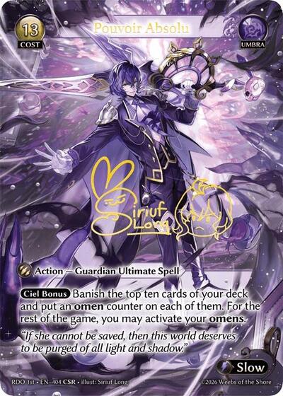 Pouvoir Absolu - 404 - Collector Super Rare - Radiant Origins