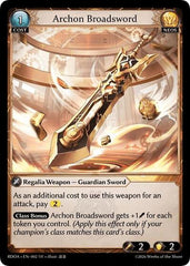 Archon Broadsword - 002 - Super Rare - Radiant Origins